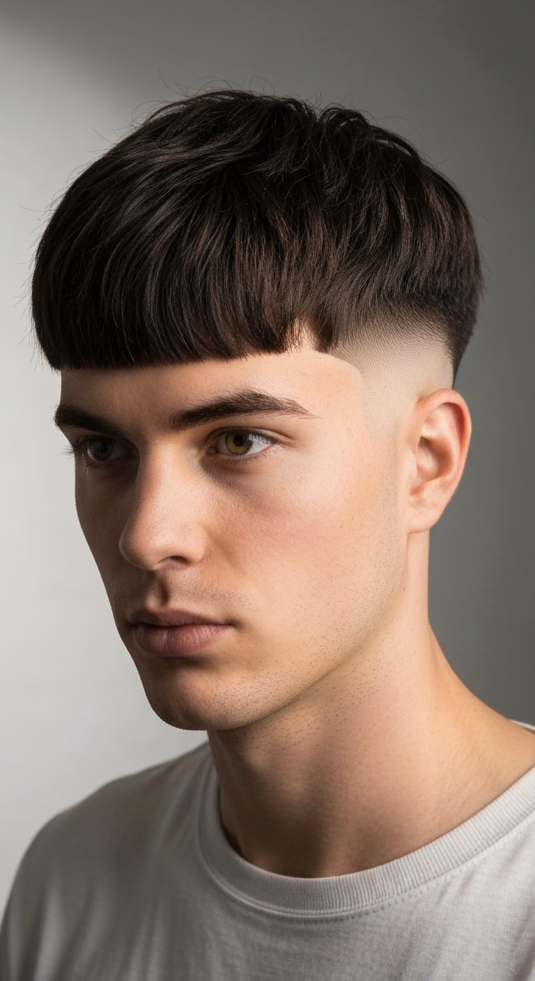 Textured Hard Part Straight — for men with straight hair in 2026