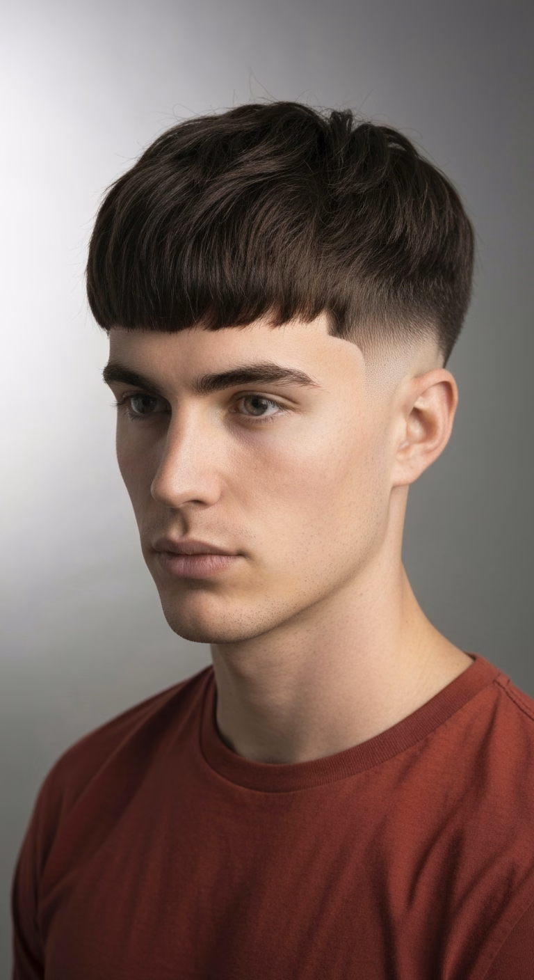 Mid Fade Textured Crop — for men with diamond face shapes in 2026