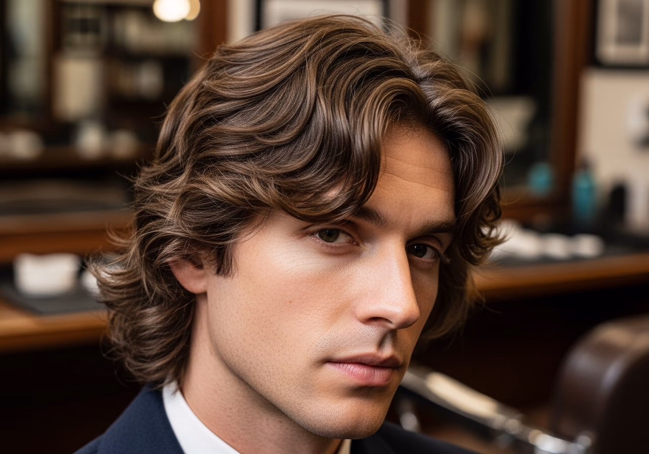 Curtain Bangs Wavy — for men with wavy hair in 2026