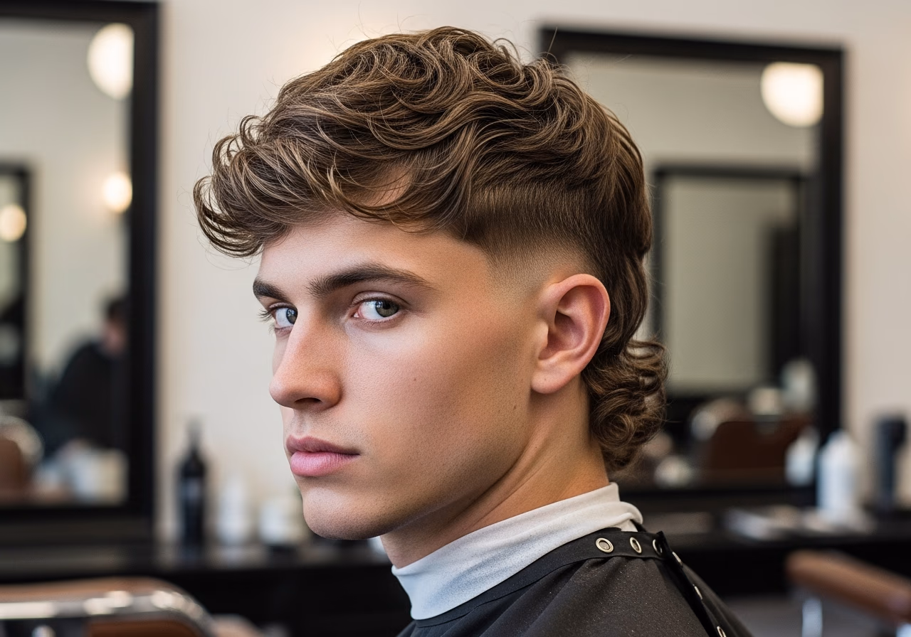 Modern Wavy Mullet — for men with wavy hair in 2026