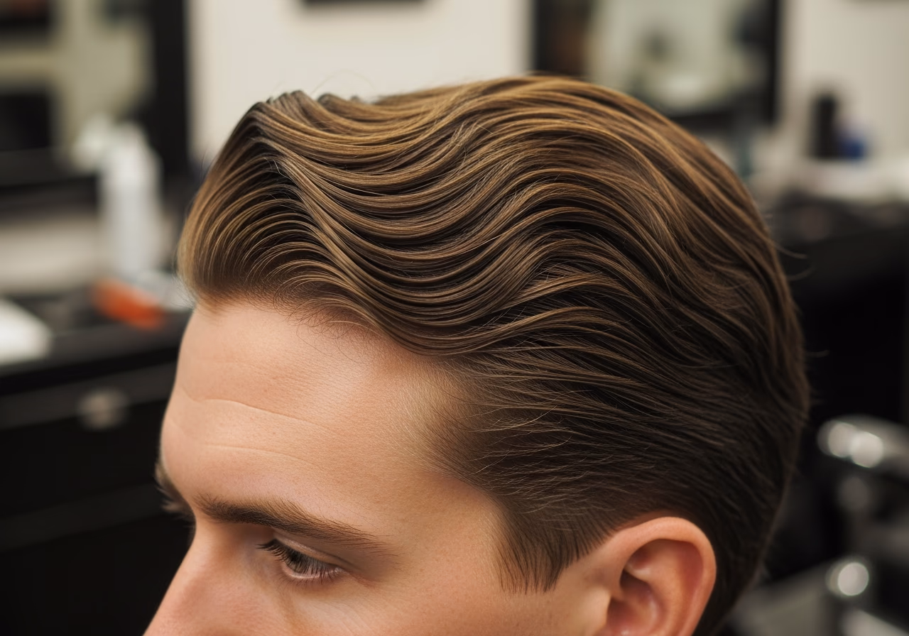 Polished Wavy Pompadour — for men with wavy hair in 2026