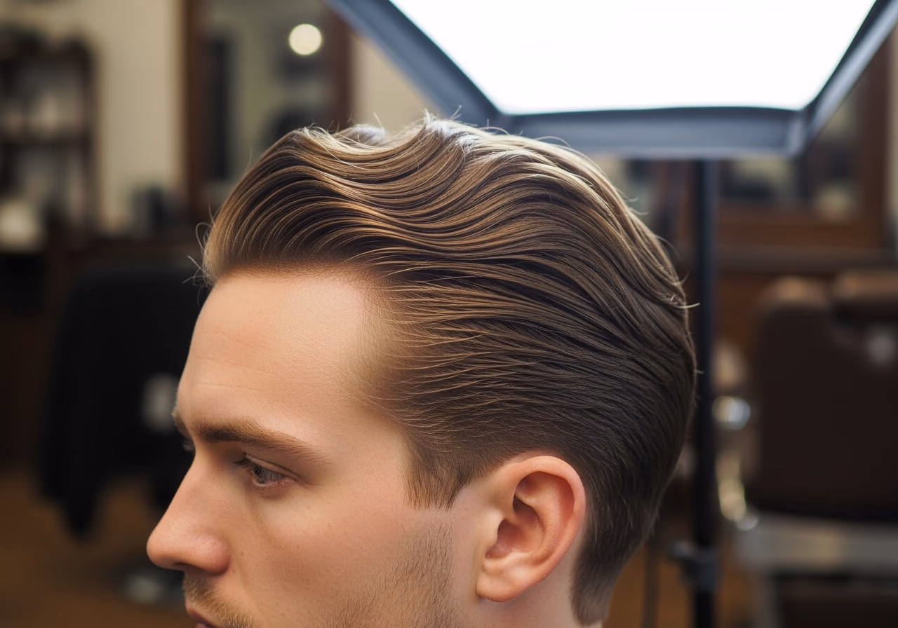 Polished Wavy Slick Back — for men with wavy hair in 2026