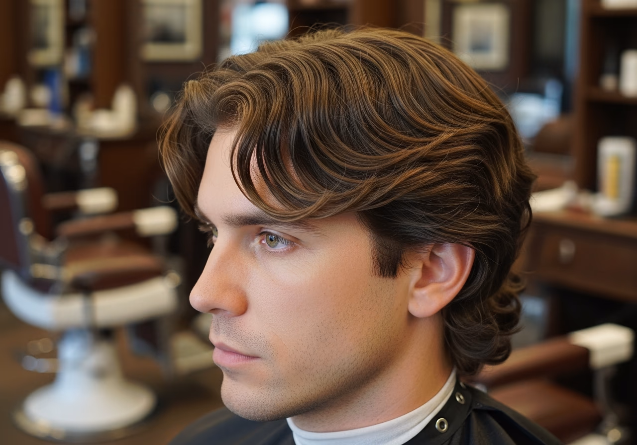 Wavy Curtain Bangs Flow — for men with wavy hair in 2026