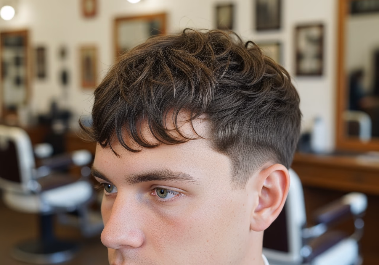 Wavy Messy Fringe Crop — for men with wavy hair in 2026