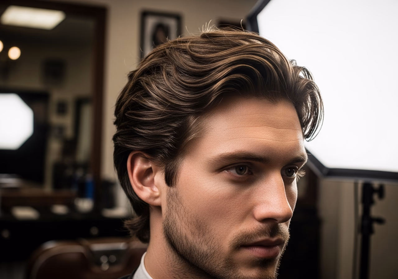 Wavy Side Swept Layers — for men with wavy hair in 2026