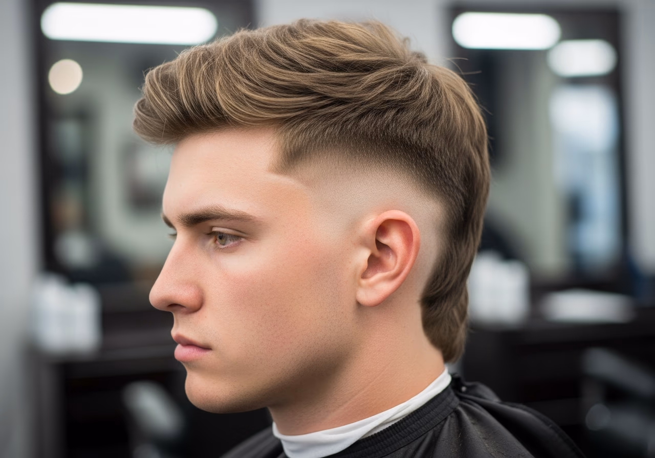 Wolf Cut Burst Fade — wolf cut for men in 2026