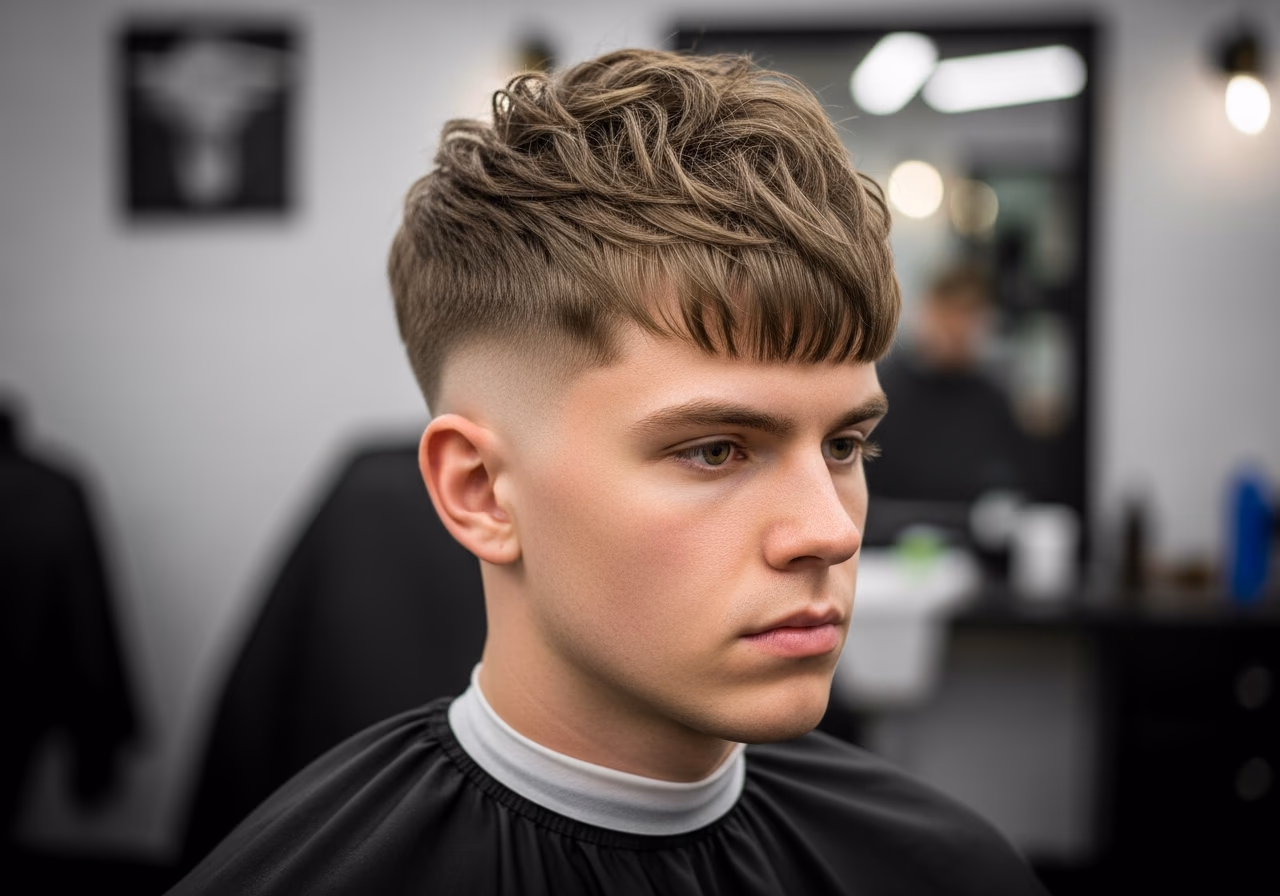 Wolf Cut Textured Fringe — wolf cut for men in 2026