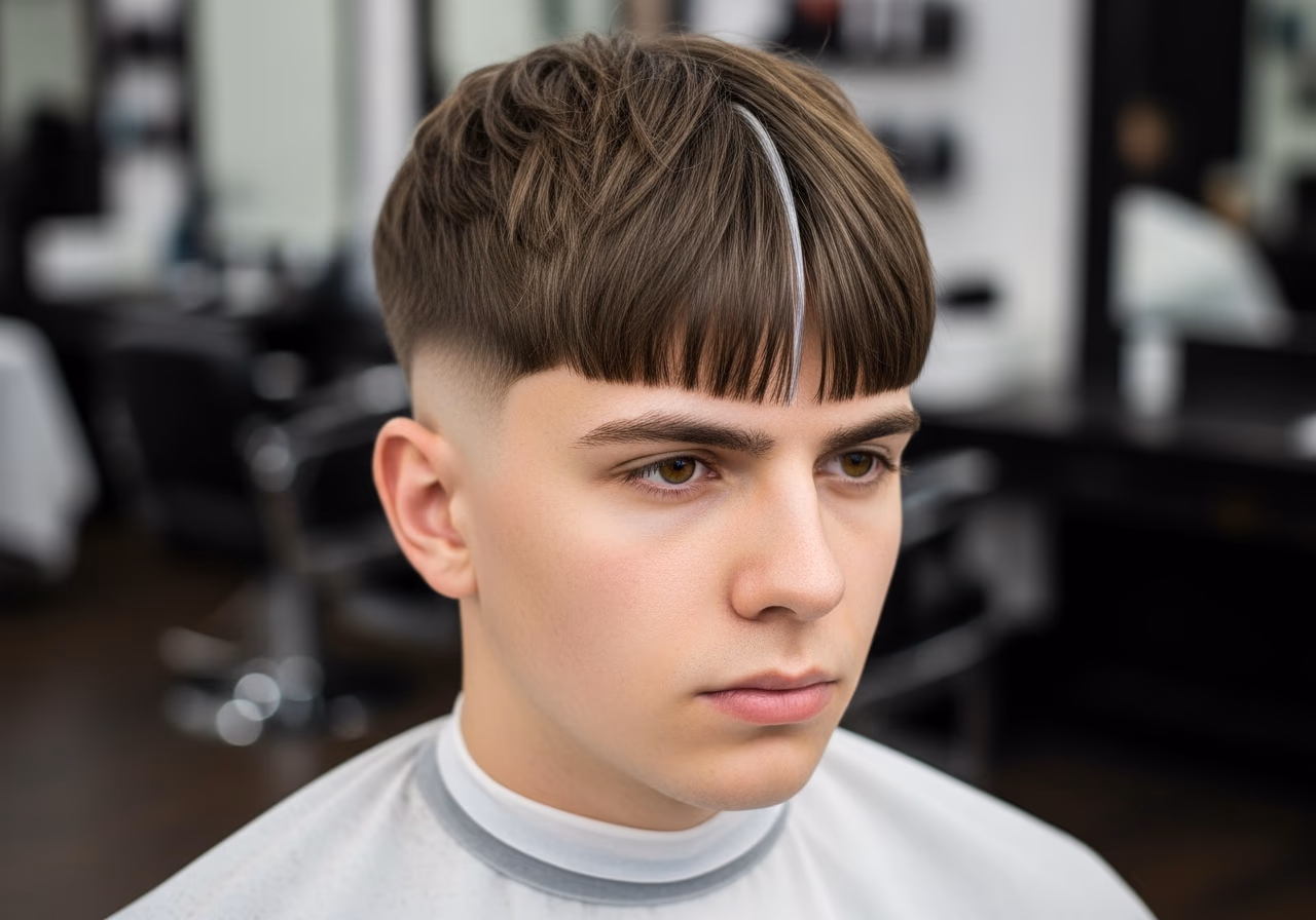 Wolf Cut with Curtain Bangs — wolf cut for men in 2026