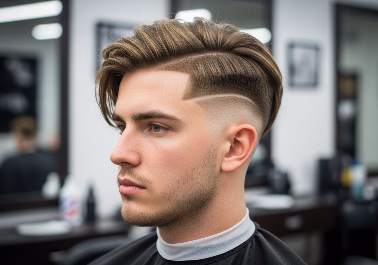 Wolf Cut with Line Up — wolf cut for men in 2026