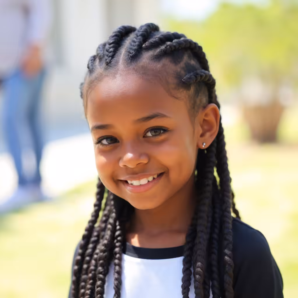 Adorable Black Hair Senegalese Twists Hairstyles for Little Girls