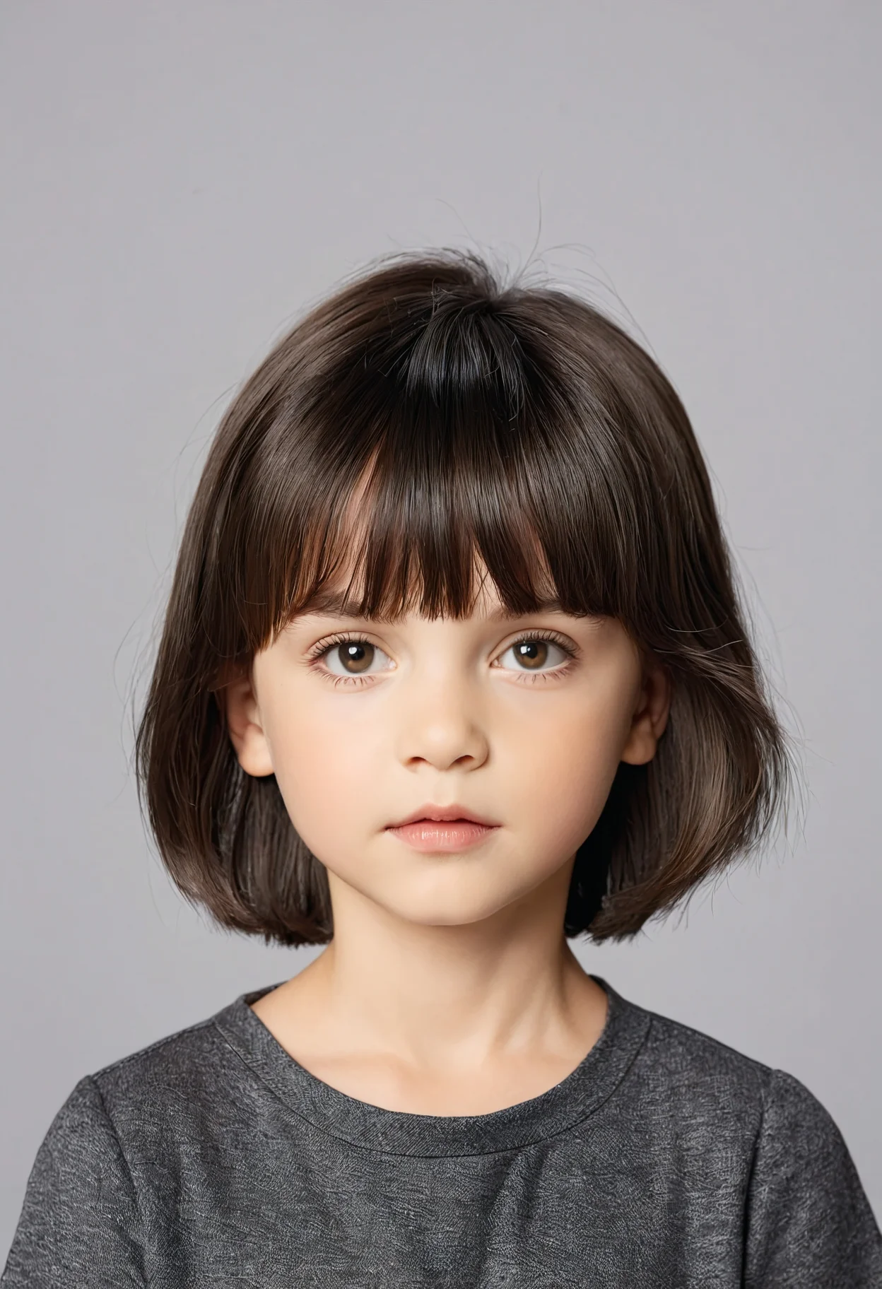Adorable Bob With Bangs Hairstyles for Little Girls