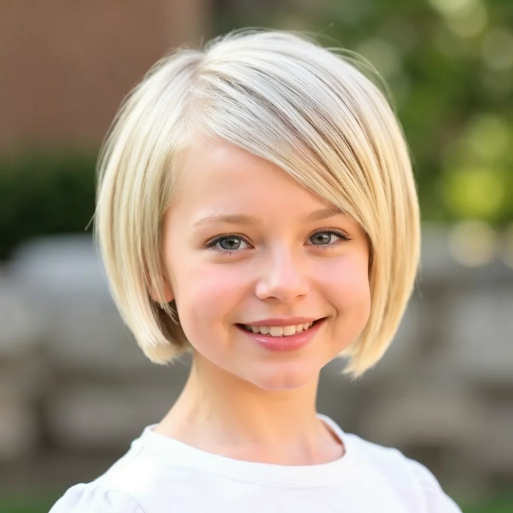 Asymmetrical Bob Cut with Drama Hairstyles for Little Girls