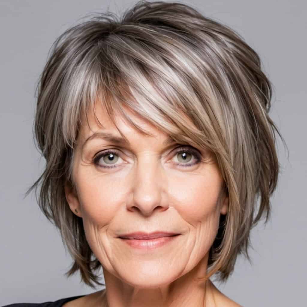 Asymmetrical Hairstyle Modern hairstyles for women over 50