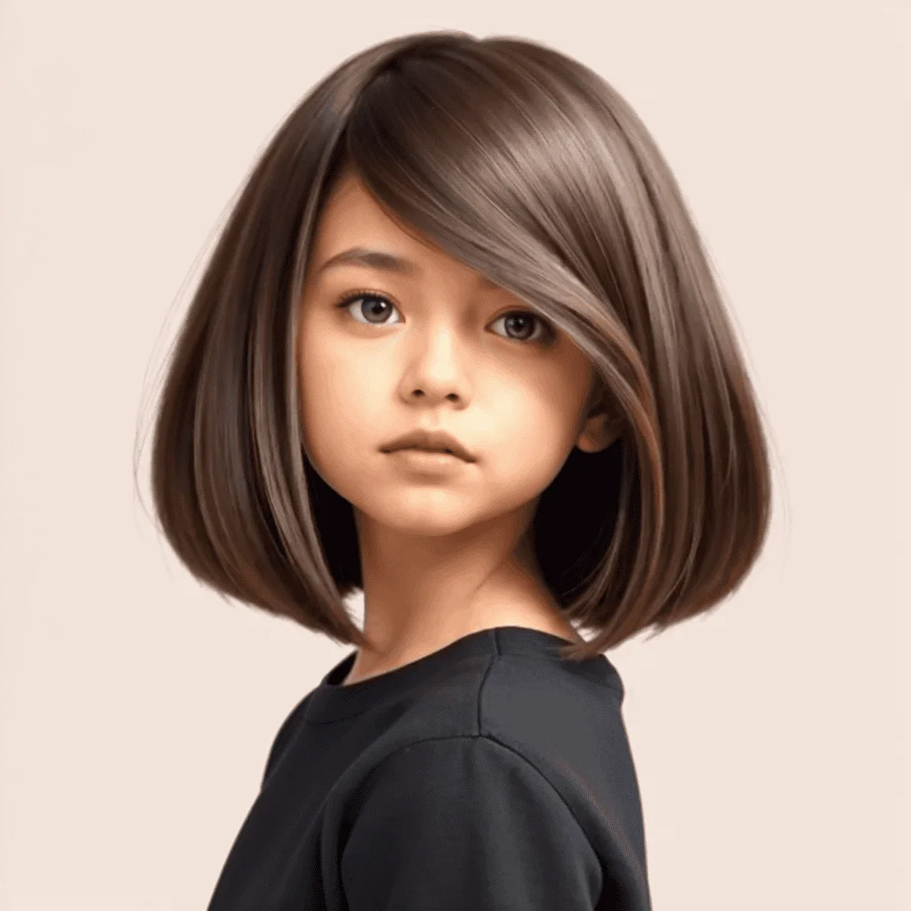 Asymmetrical Lob for Girls Cute girls' haircuts