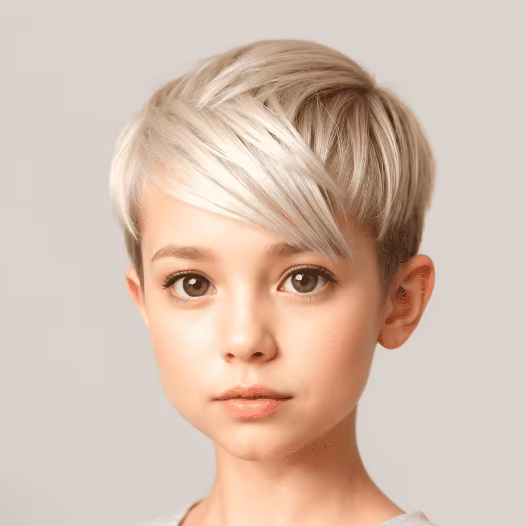 Asymmetrical Pixie Haircut Cute girls' haircuts