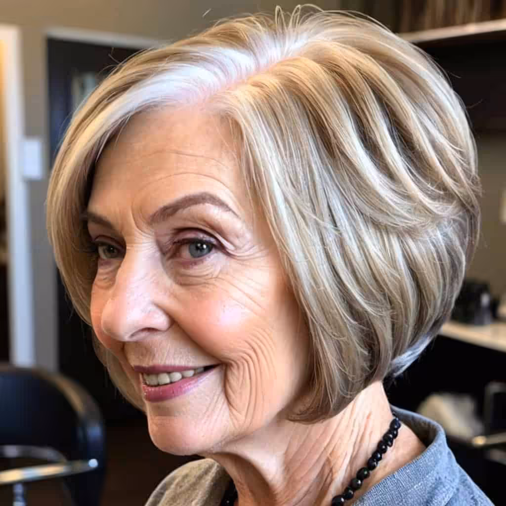 Blowout Bob Hairstyles for women over 70