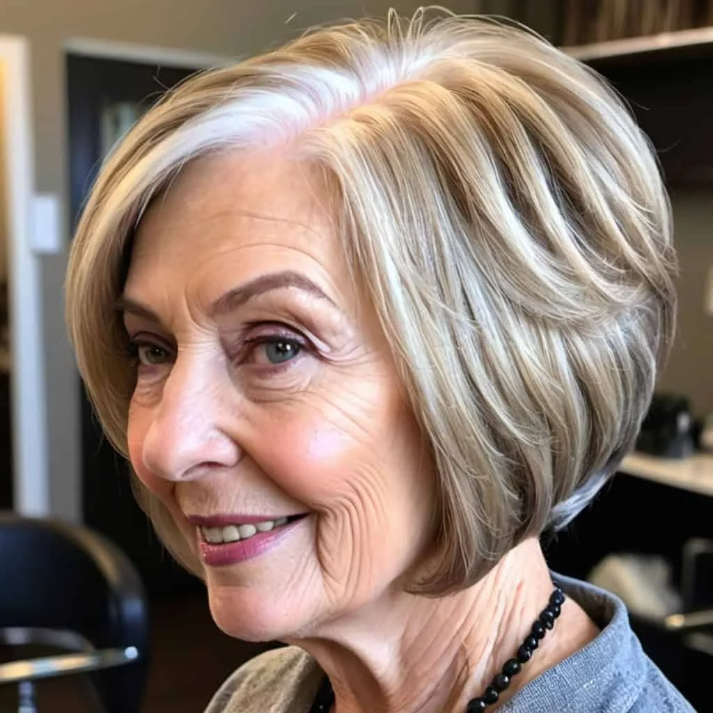 Blowout Bob Hairstyles for women over 70