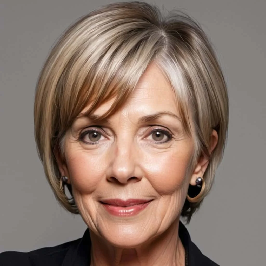 Blunt Hairstyle Modern hairstyles for women over 50