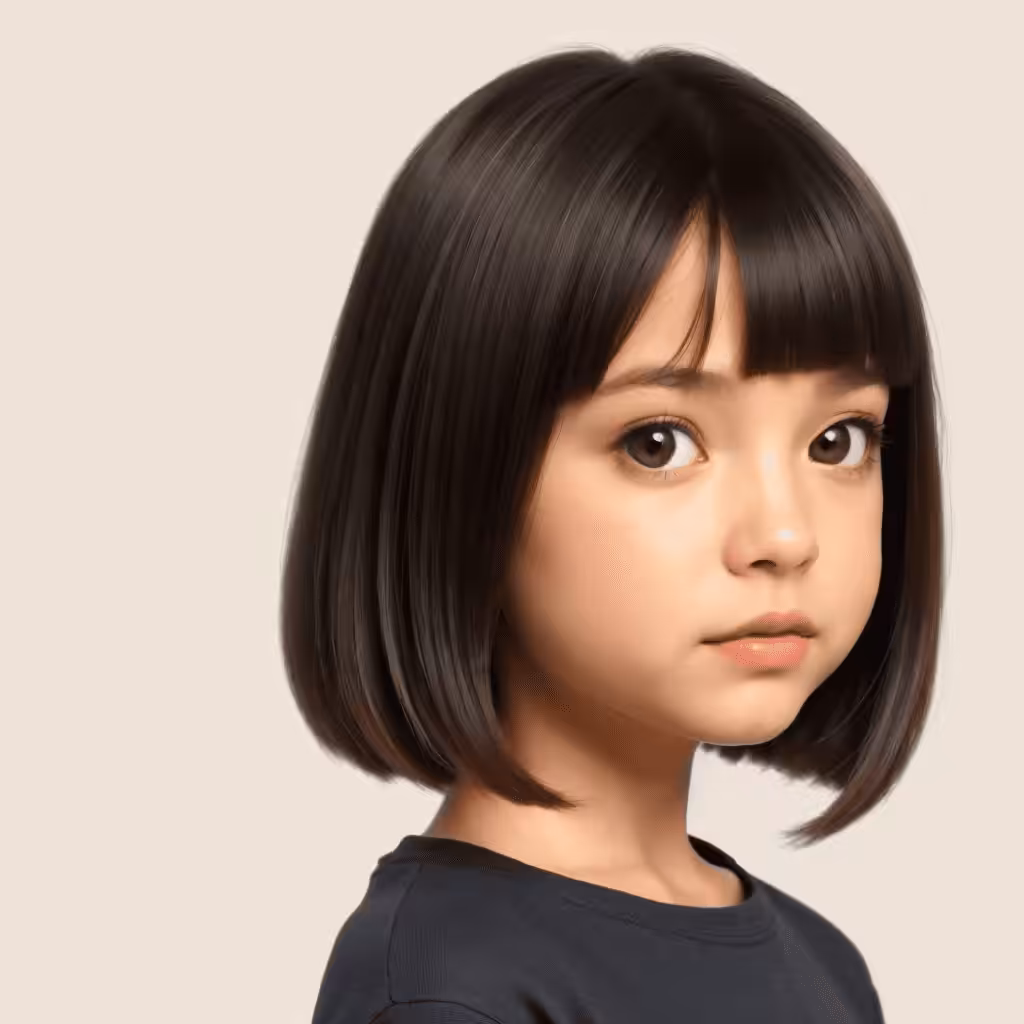Bob Cut with No Bangs Cute girls' haircuts