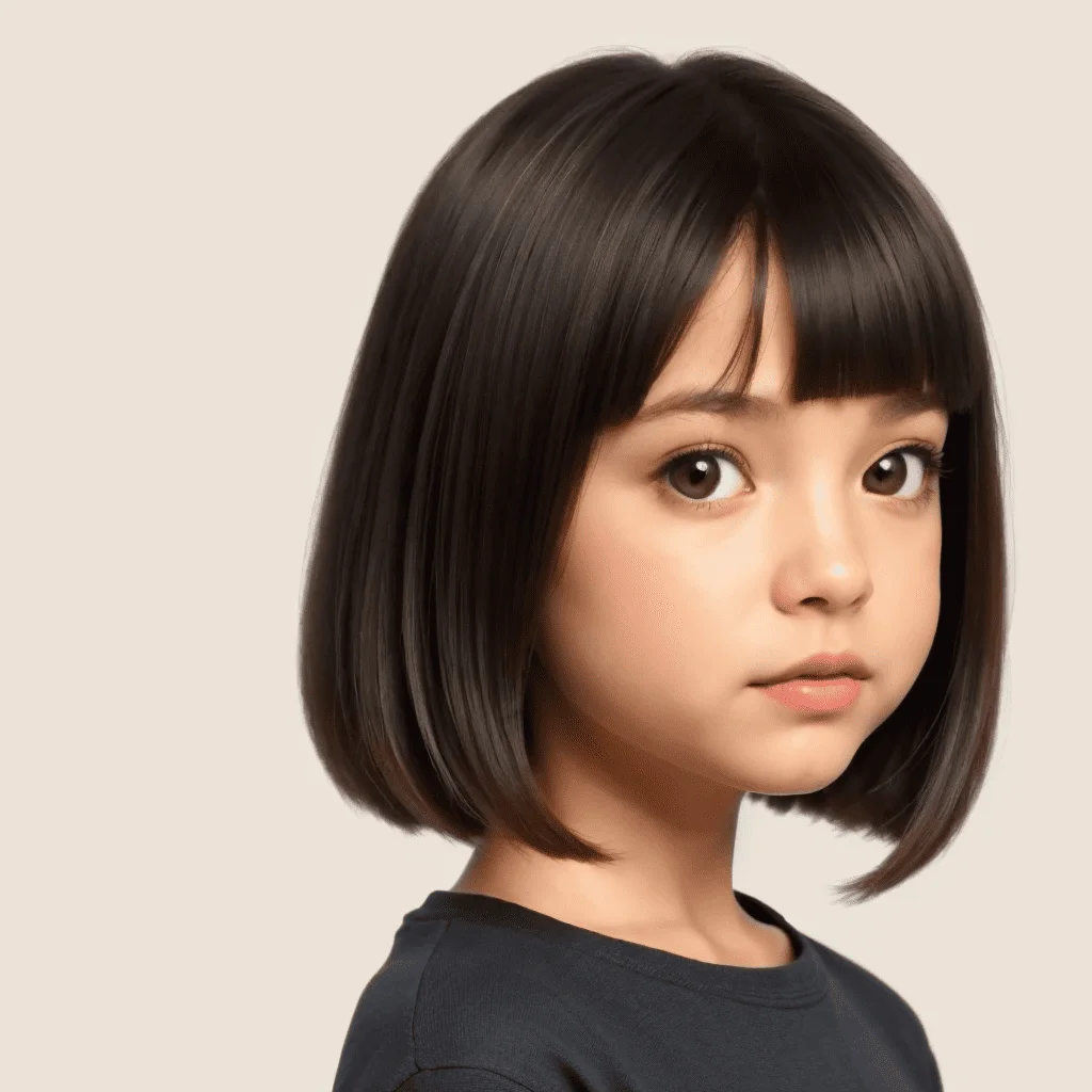 Bob Cut with No Bangs Cute girls' haircuts