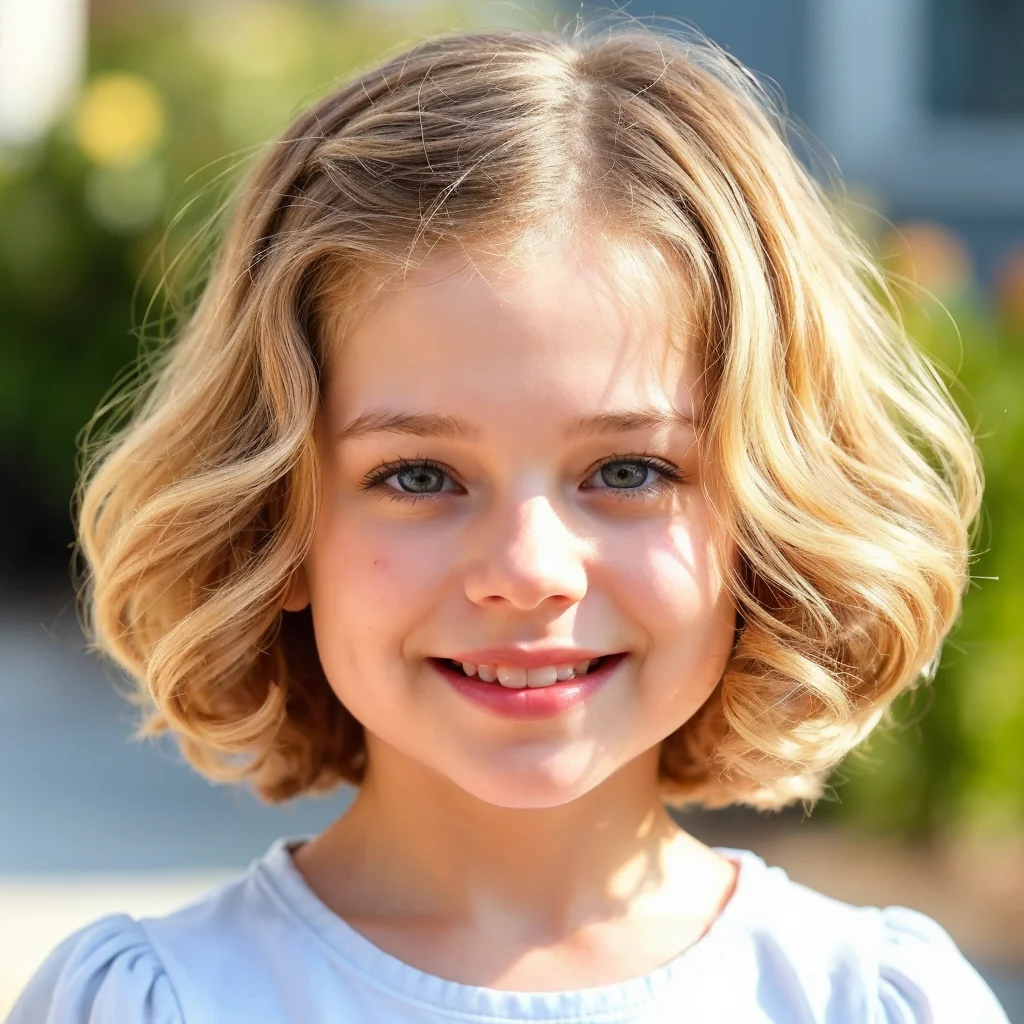 Bob With A Medium Length for Wavy Hair Hairstyles for Little Girls