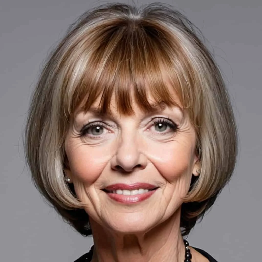 Bob with Full Bangs Bob hairstyles for women over 50