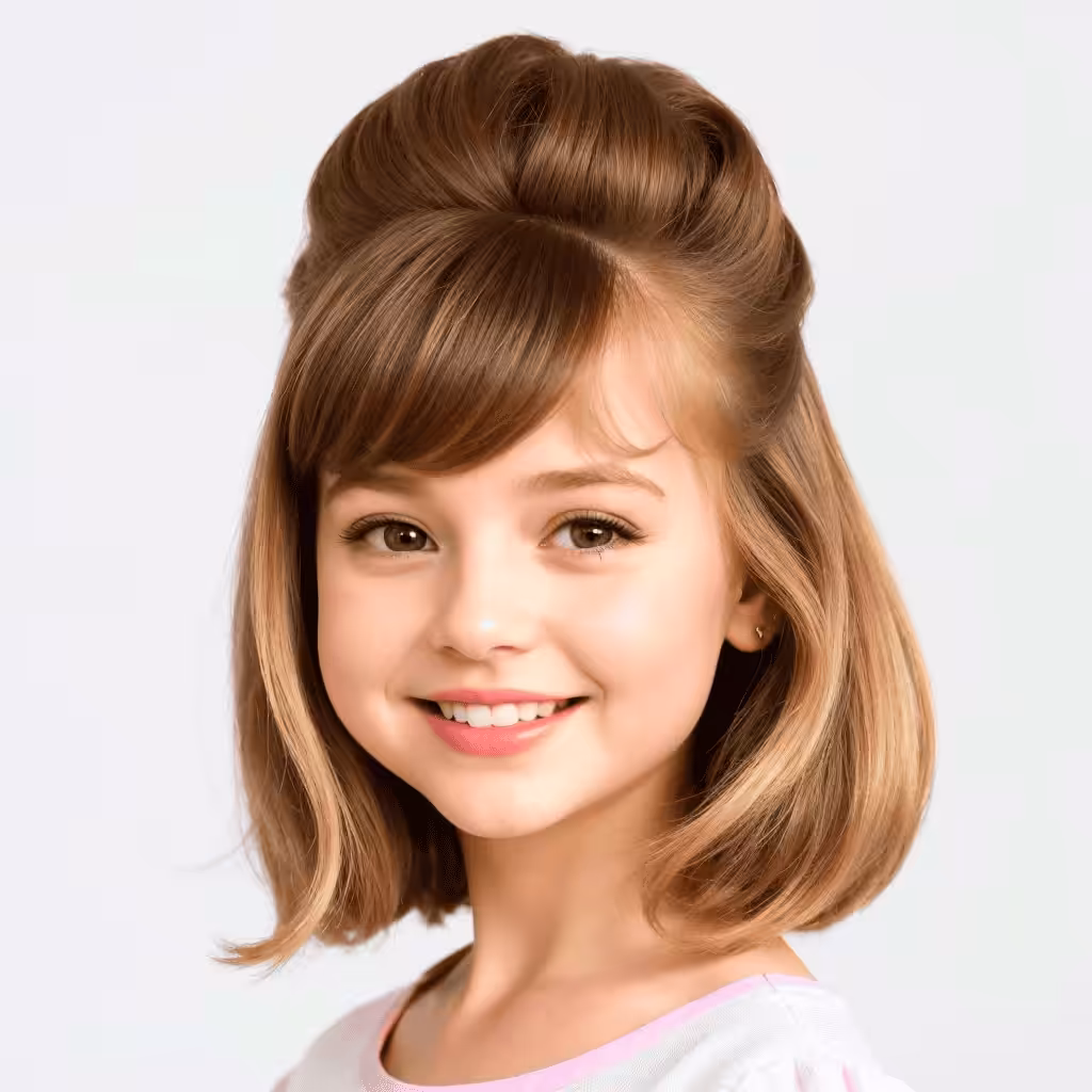 Bouffant Medium Hairstyle for Girls Short Hairstyles and Haircuts for Girls