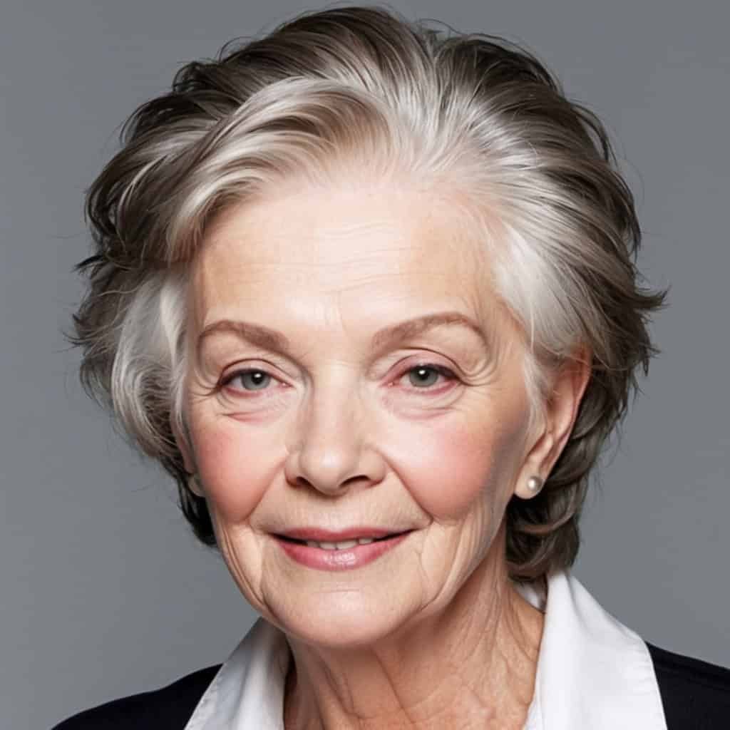 Brushed Back Hair Hairstyles for women over 70