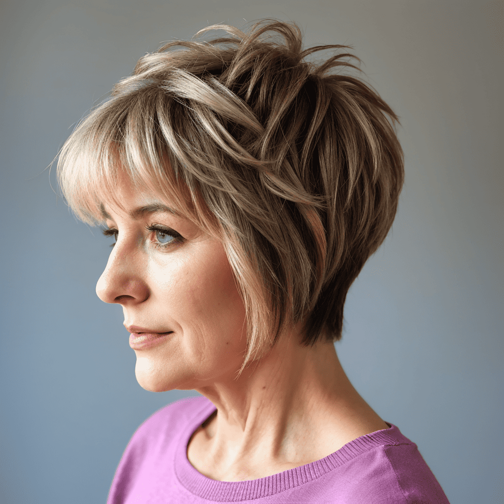Choppy Fringe with a Spikey Top Choppy pixie cuts
