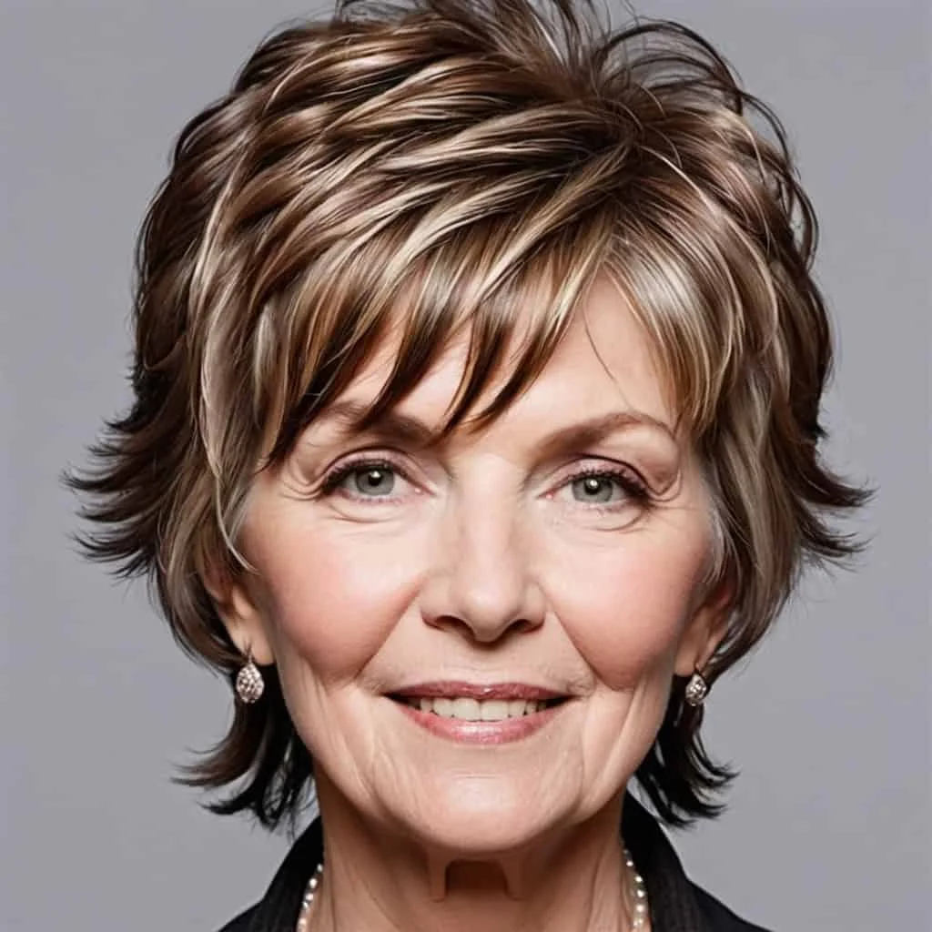 Choppy Lixie Shag Hairstyles and Haircuts for Women Over 60