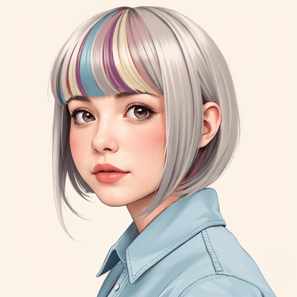 Colored Bangs Emo hairstyles for girls