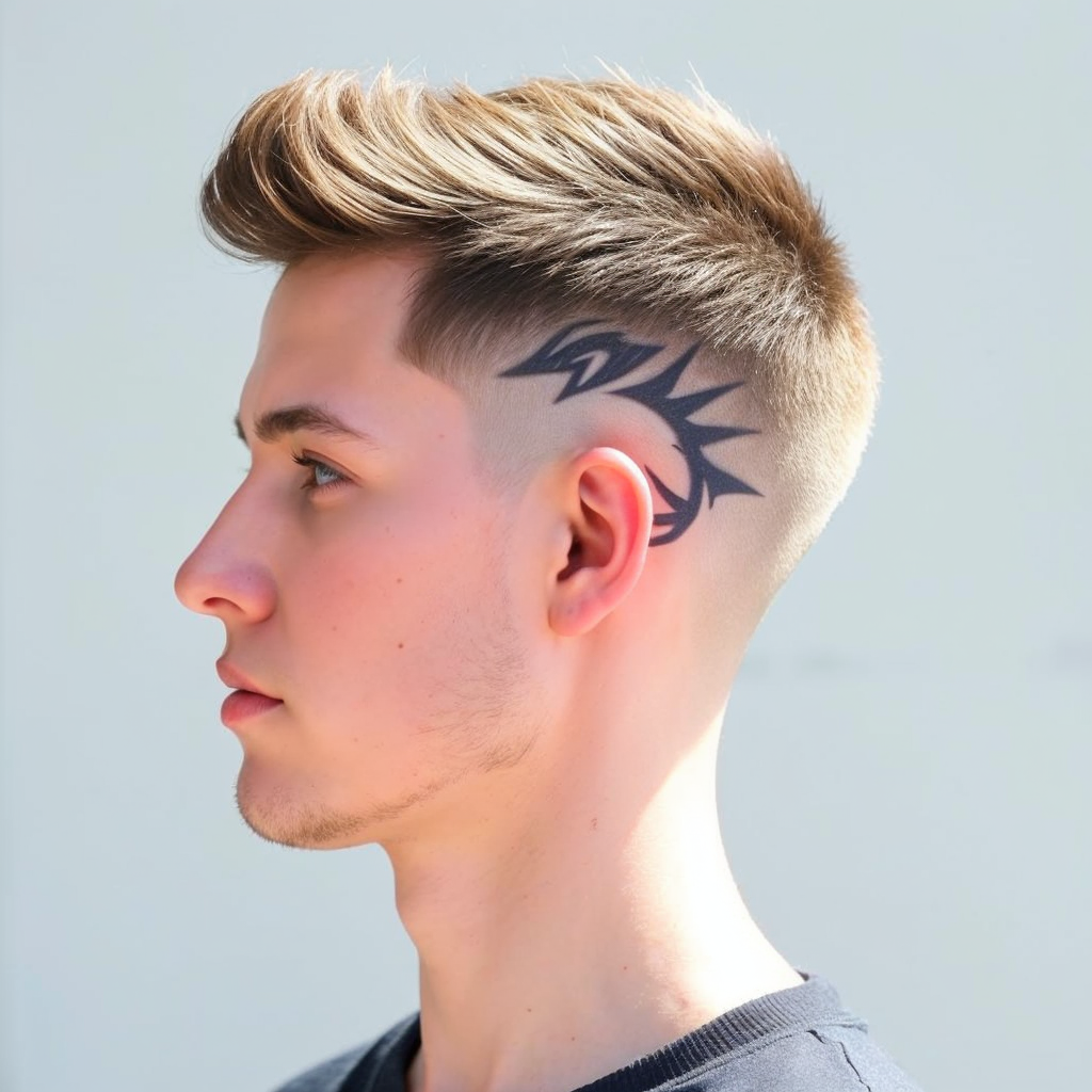 Cool-Shaved Designs on a Short Cut for Men Short Haircuts for Men