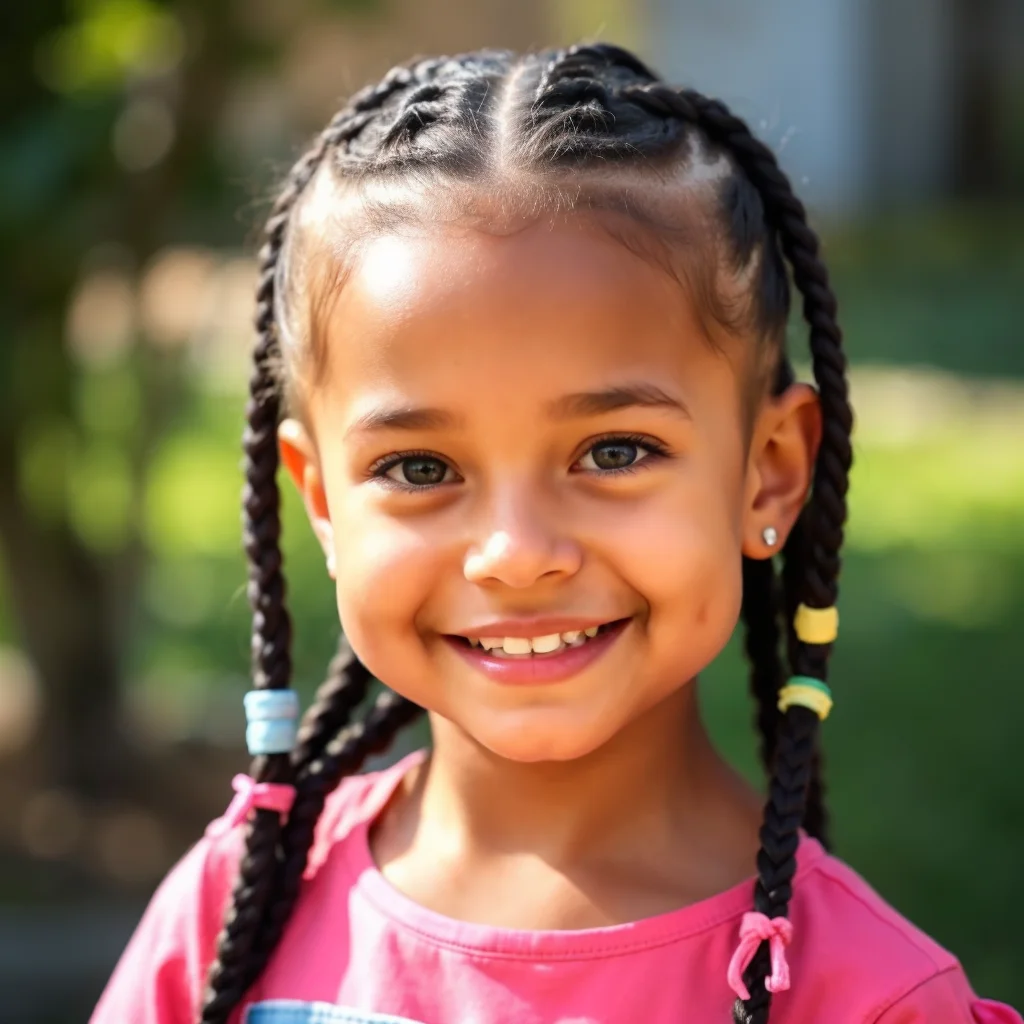 Cornrows that Protect and Come with Extras Hairstyles for Little Girls