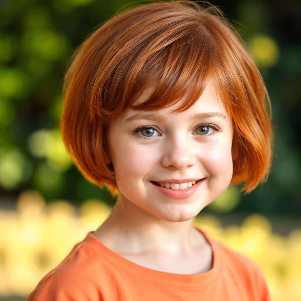 Cute Bob Cut for Natural Redheads Hairstyles for Little Girls