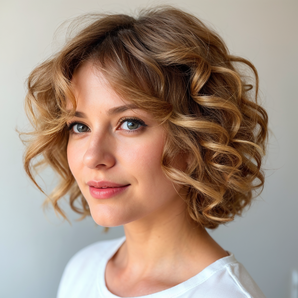 Disheveled Romantic Curls Short Hairstyles and Haircuts for Girls