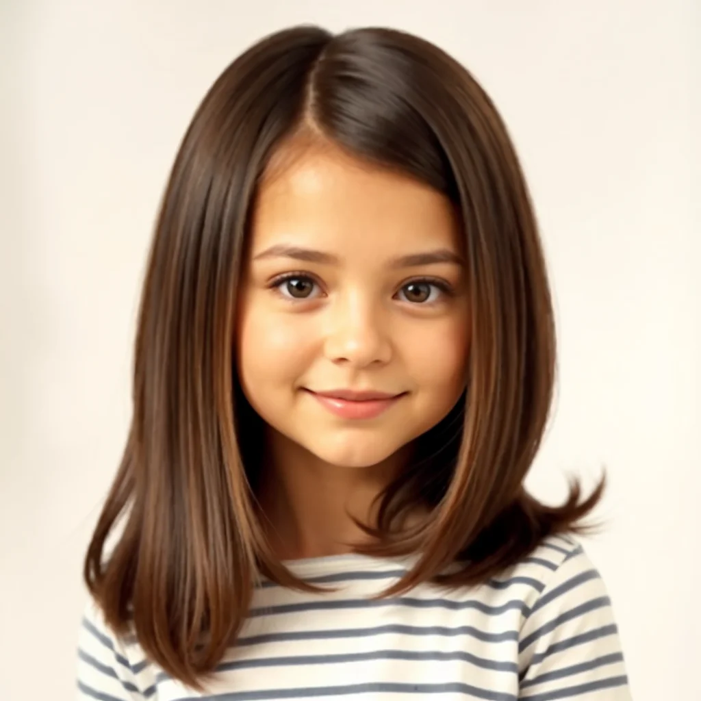 Elegant Long Bob Hairstyles for Little Girls