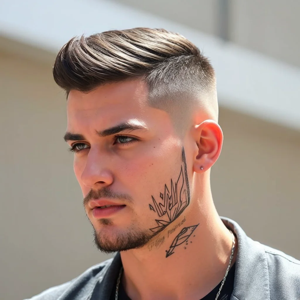 Faded with Cool Designs Haircuts For Men Short Haircuts for Men