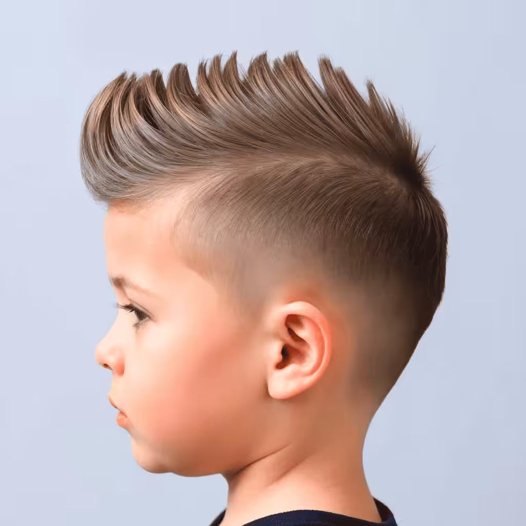 Faux Mohawk with Low Skin Fade Kids Mohawk