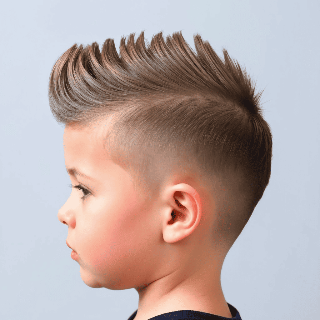 Faux Mohawk with Low Skin Fade Kids Mohawk