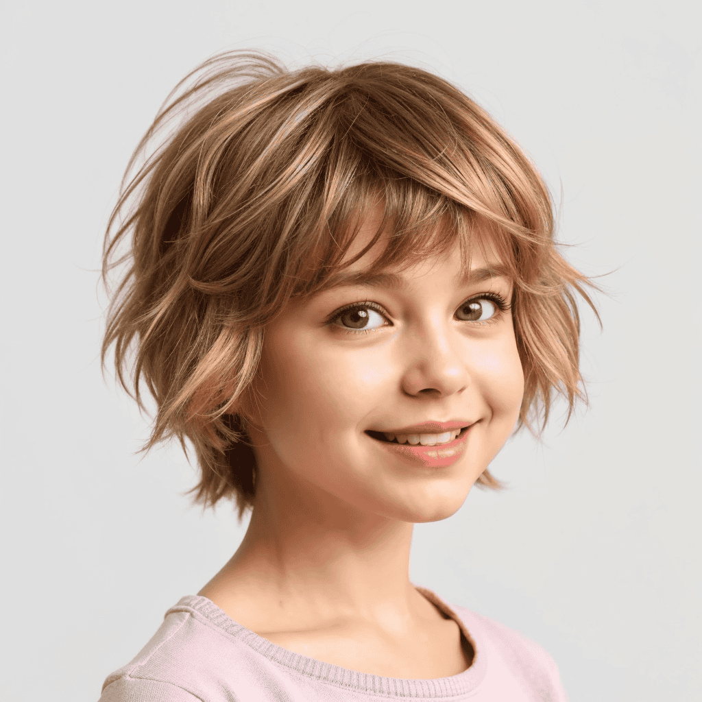 Flipped and Shaggy Cut for Girls Short Hairstyles and Haircuts for Girls