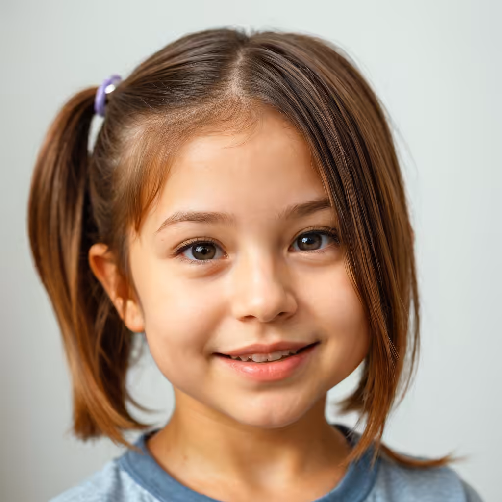 Half Fringed Half Clipped Hairstyle Baby girl hairstyles