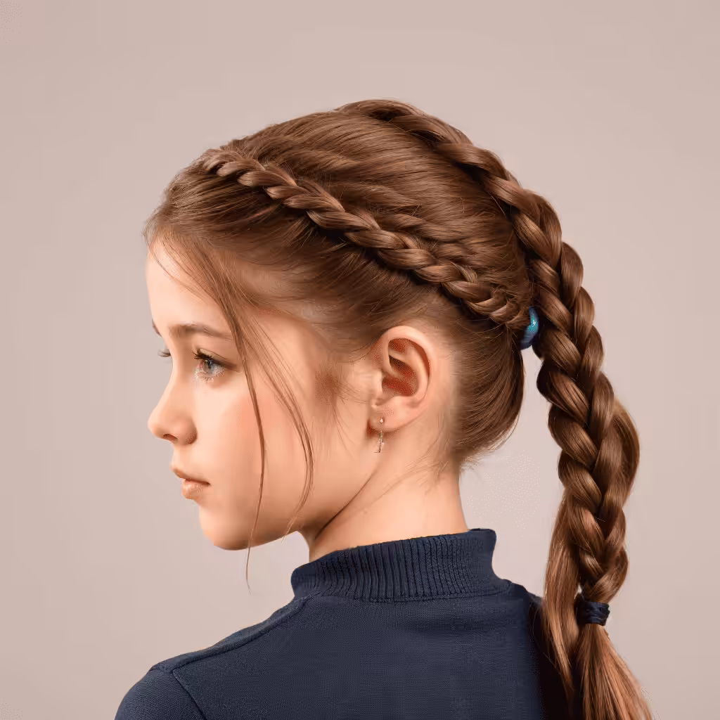 Headband Braid With Ponytail School hairstyles