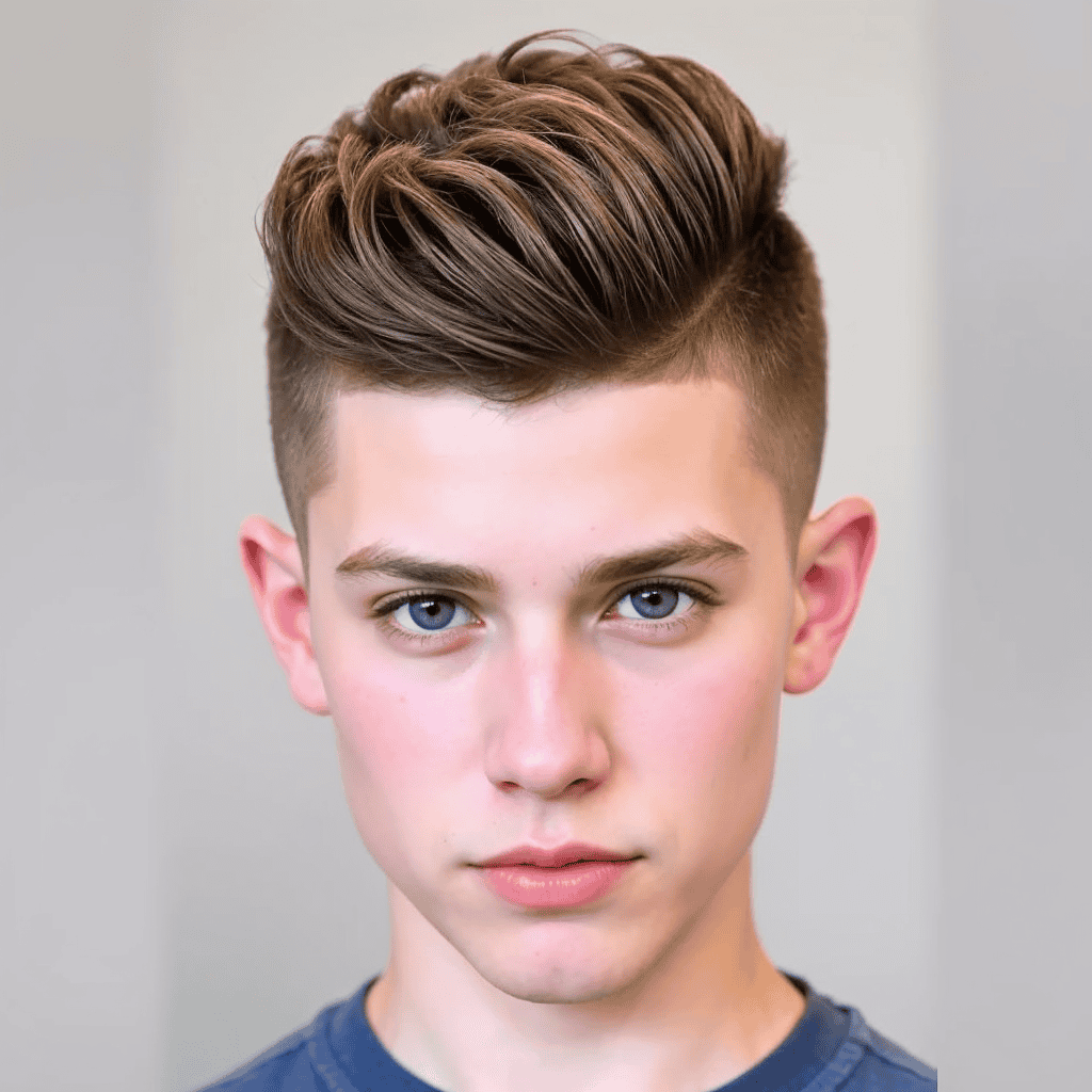 High Fade and Curly Fringe haircut Celebrity Hairstyles and Haircuts For Teenage Boys