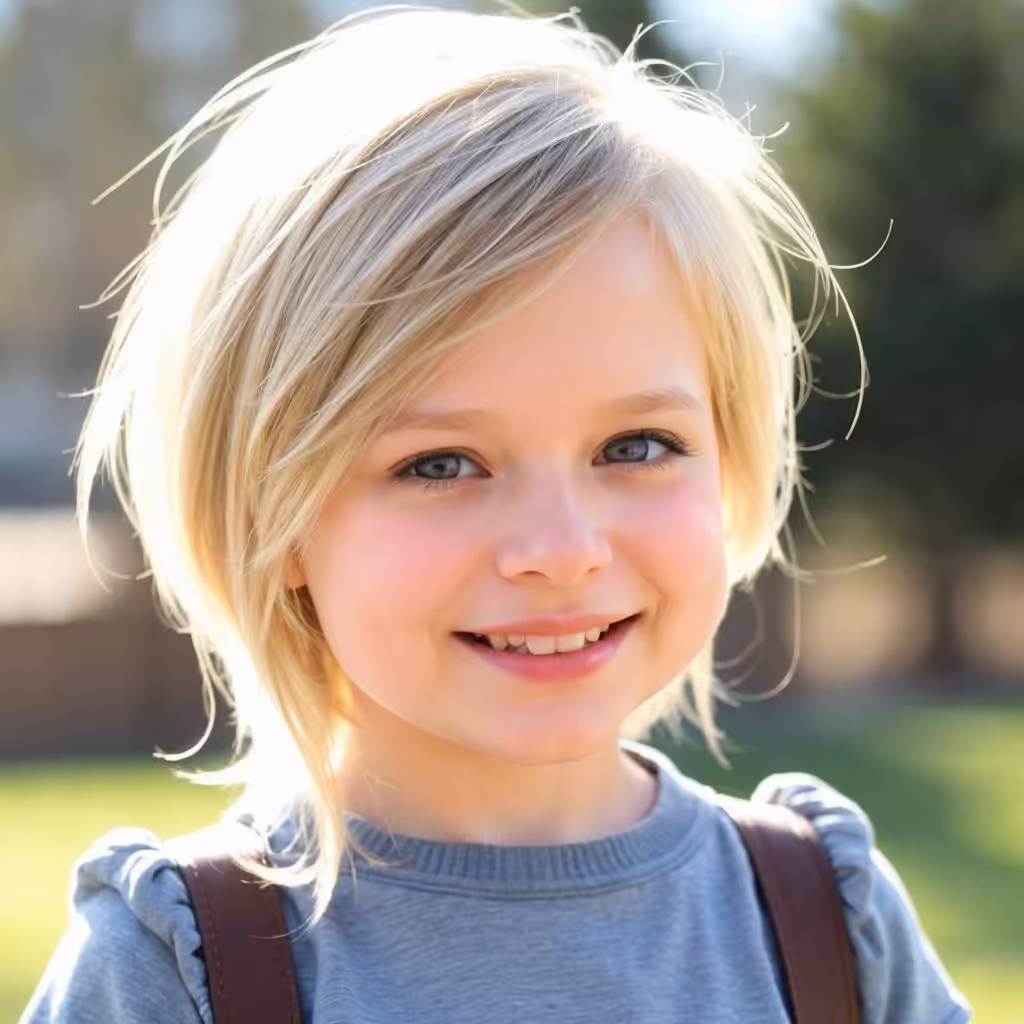 Layered Cut for Thin Hair Hairstyles for Little Girls