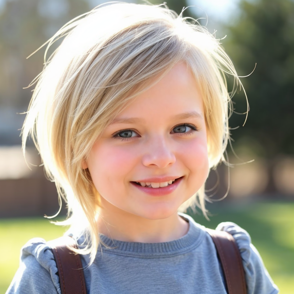 Layered Cut for Thin Hair Hairstyles for Little Girls