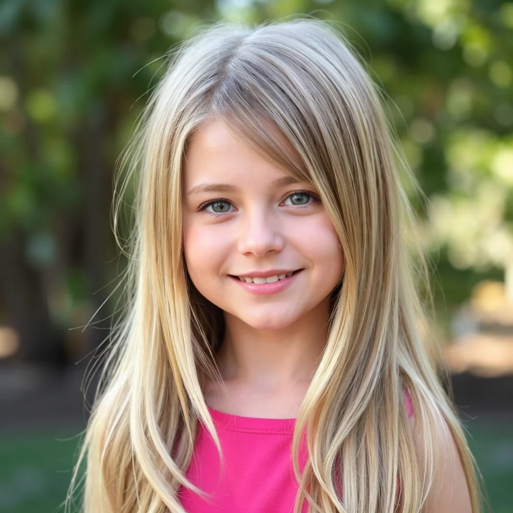 Long Hair with Layers Hairstyles for Little Girls