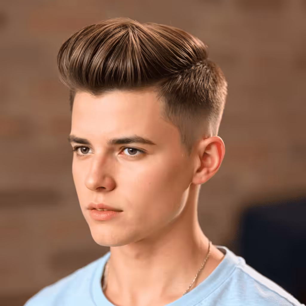 Long Trim Pompadour haircut Celebrity Hairstyles and Haircuts For Teenage Boys