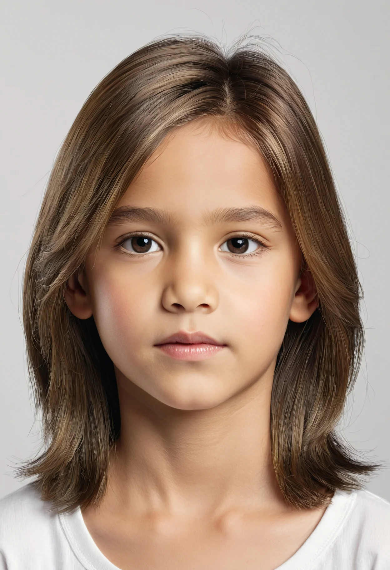 Medium Face-Framing Layers Hairstyles for Little Girls