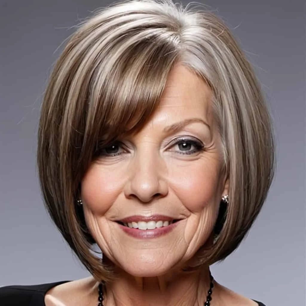 Medium Inverted Bob Hairstyles and Haircuts for Women Over 60