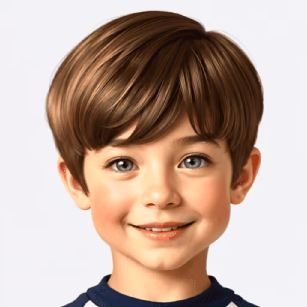 Medium-Length Hair with Bangs Baby boy haircuts